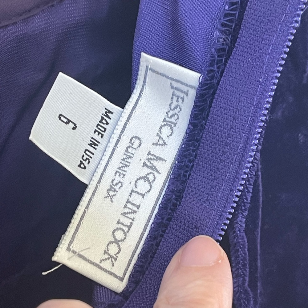 VINTAGE JESICA MCCLINTOCK PURPLE FORMAL DRESS - Picture 11 of 11